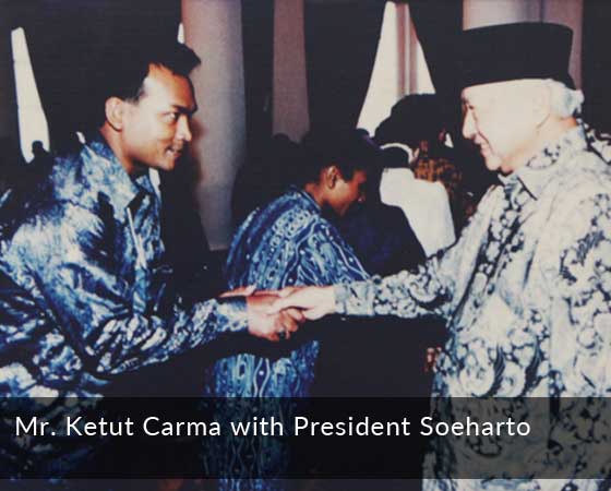 Mr Ketut Carma with President Soeharto